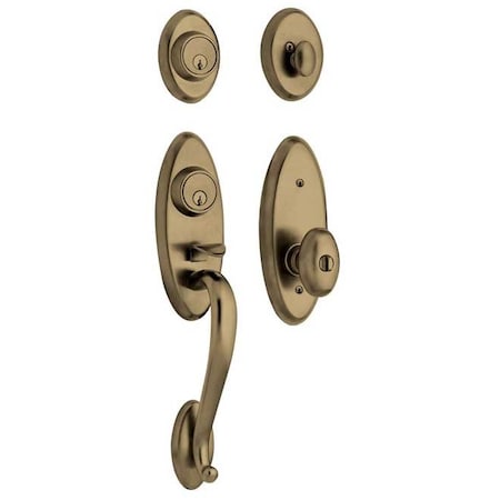 Baldwin Single Cylinder Entry Handlesets Antique Brass 85345.050.2ENT